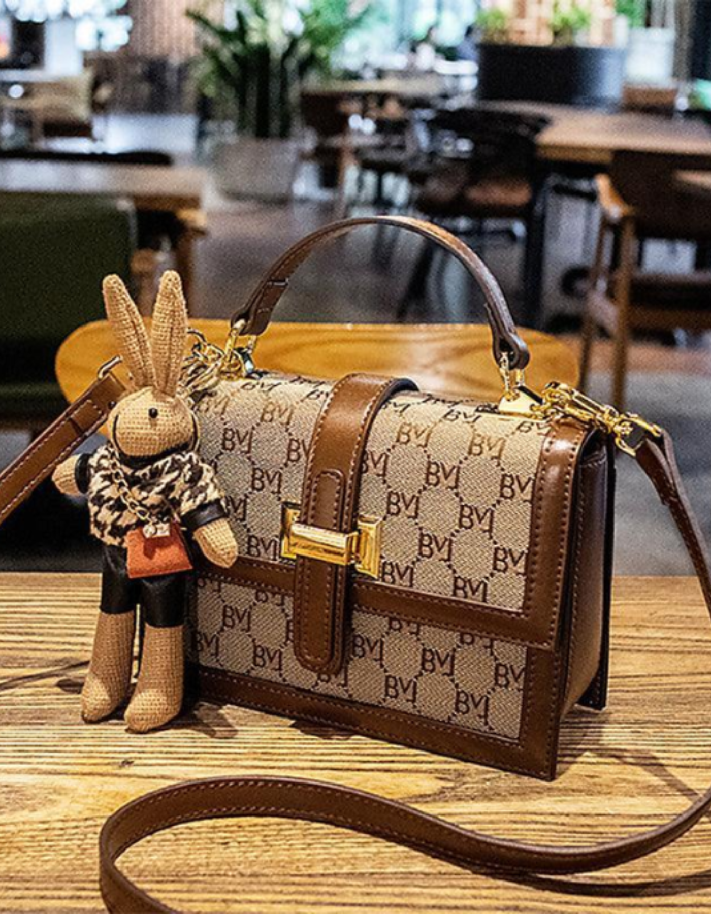 Florentia – Zawieszka z monogramem w kształcie króliczka – Torba na ramię