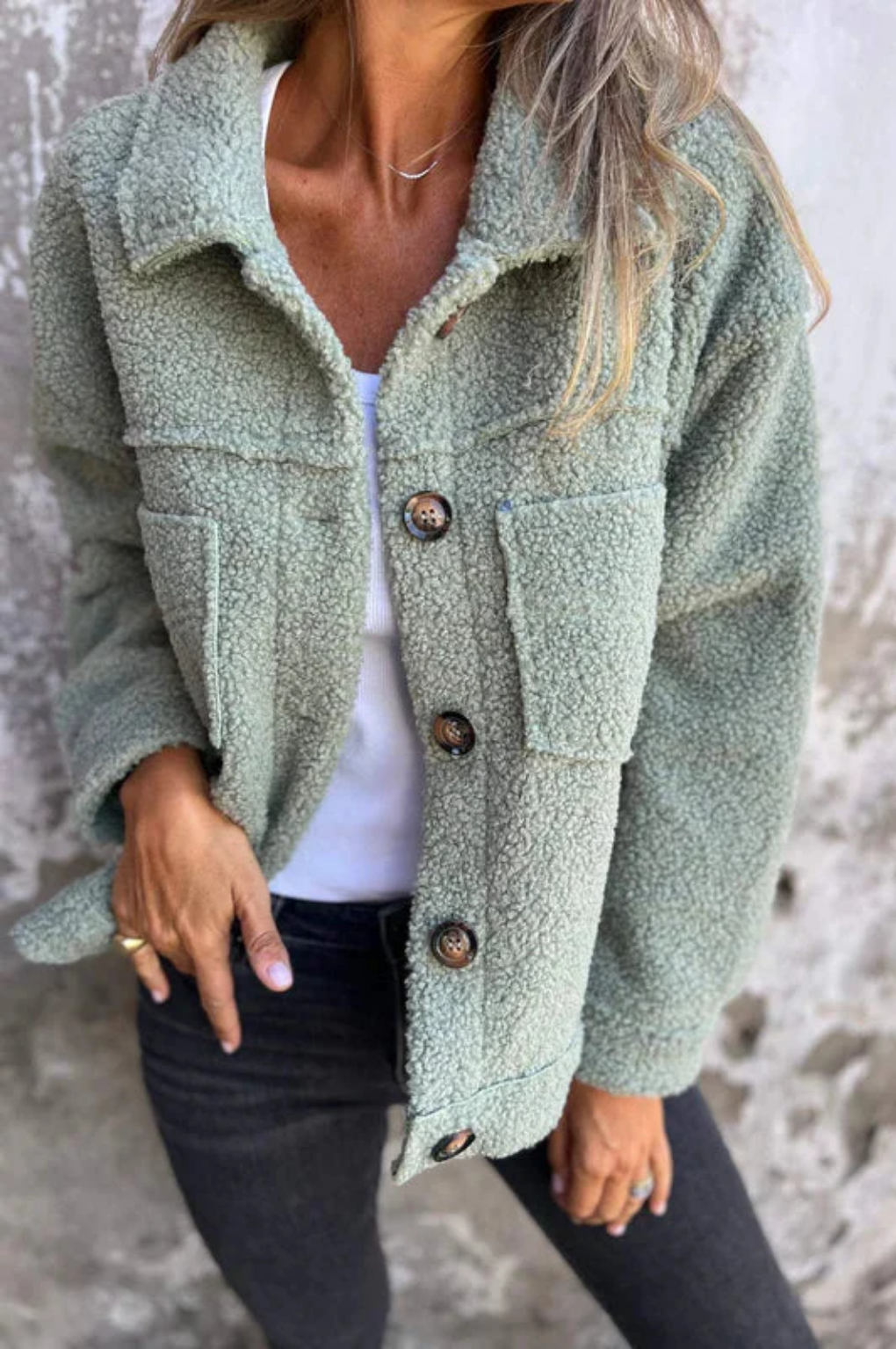 Joanna – Przytulny dotyk – Kurtka teddy