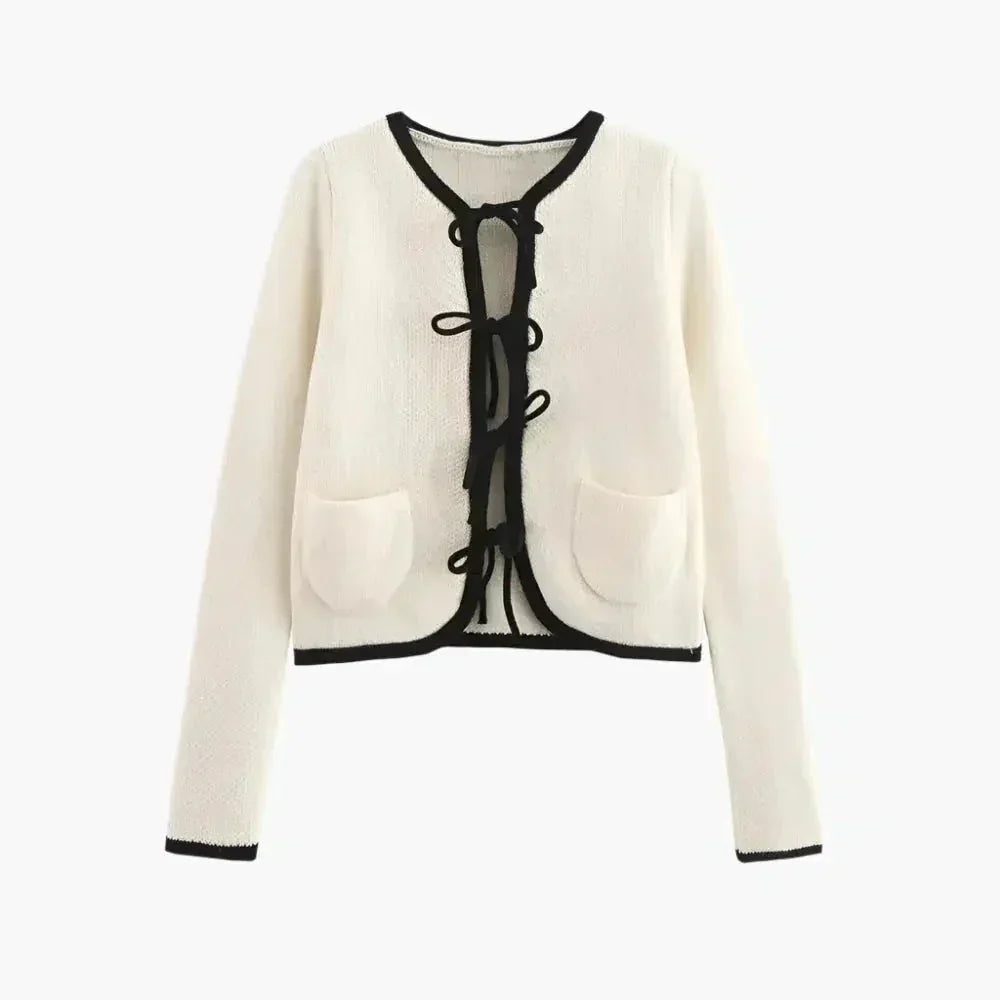 Josette – Akcenty kokardkowe – Elegancki kardigan
