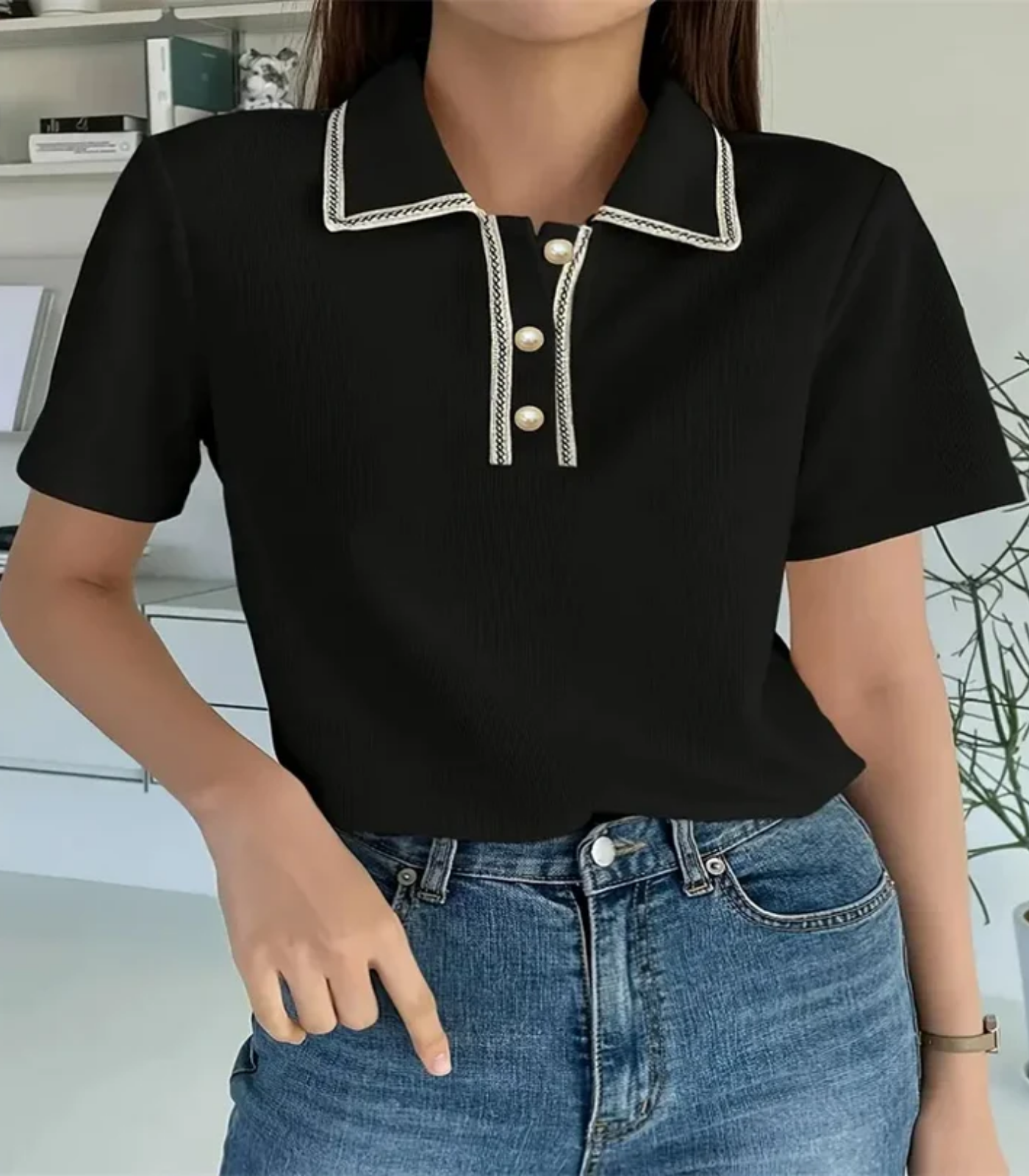 Adrianna – Eleganckie detale – Koszulka polo